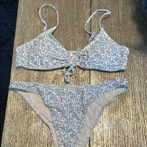 Floral Blue Bikini Set